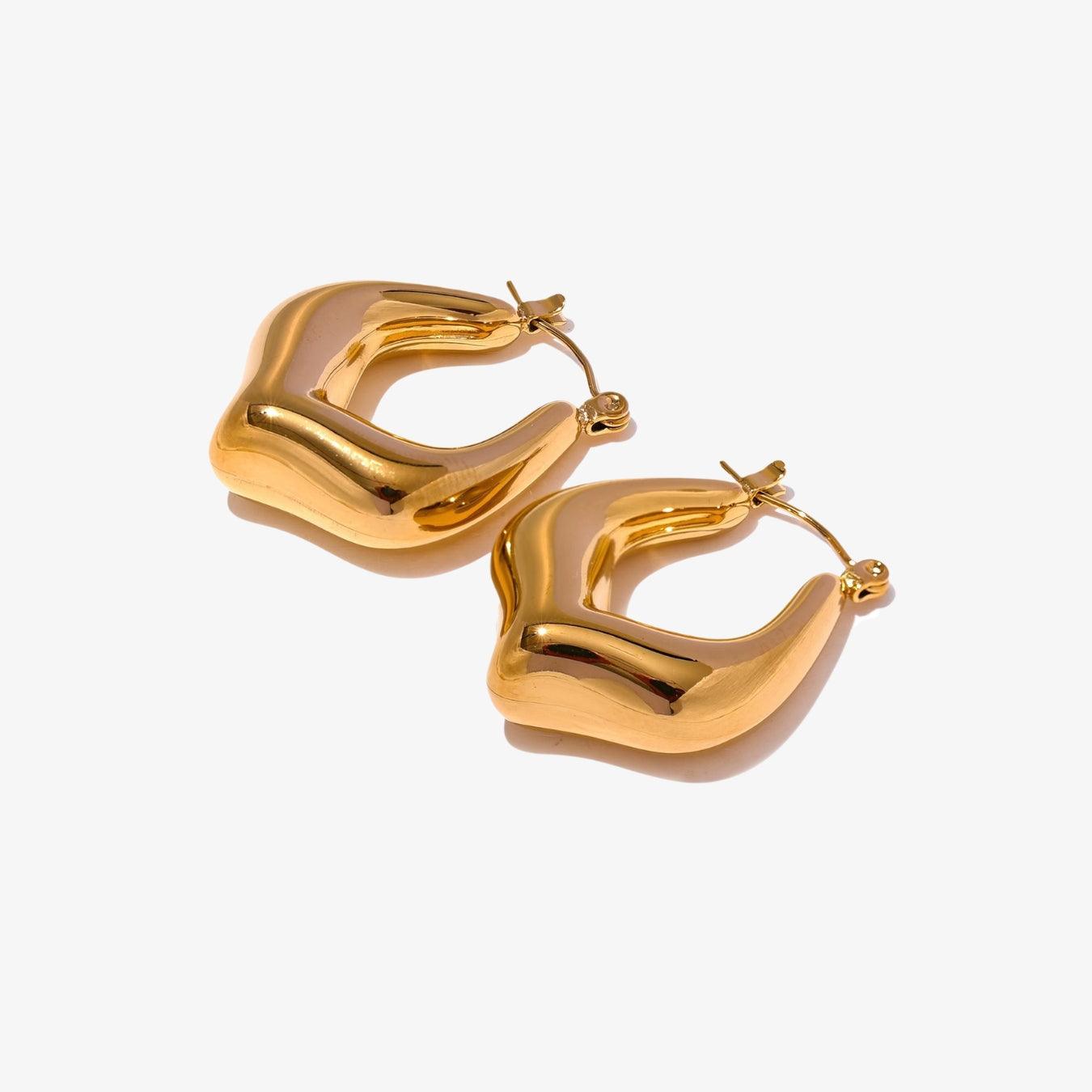 Brinco Argola Moderna Banhado a Ouro 18k - Sundian - Sundian