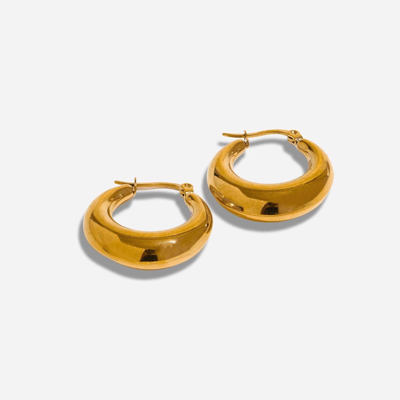 Brinco Argola Grossa Banhado a Ouro 18k - Sundian - Sundian