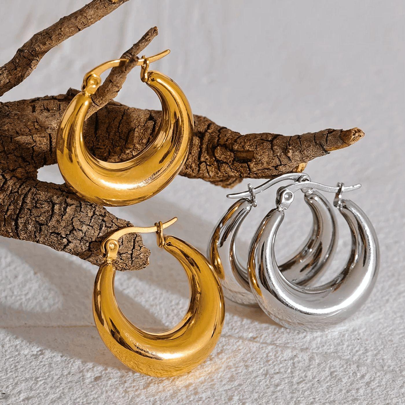 Brinco Argola Grossa Banhado a Ouro 18k - Sundian - Sundian