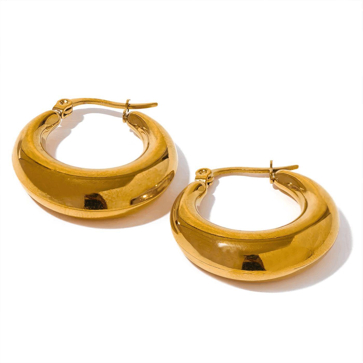 Brinco Argola Grossa Banhado a Ouro 18k - Sundian - Sundian