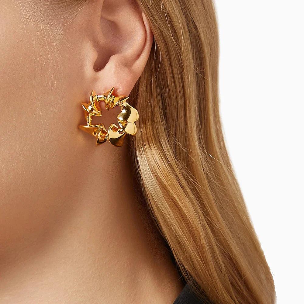 Brinco Espiral Banhado a Ouro 18K - Sundian - Sundian