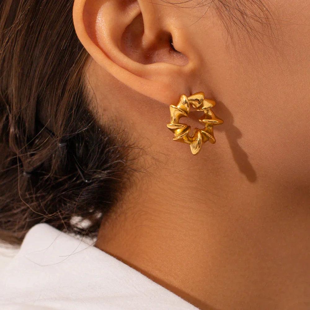 Brinco Espiral Banhado a Ouro 18K - Sundian - Sundian