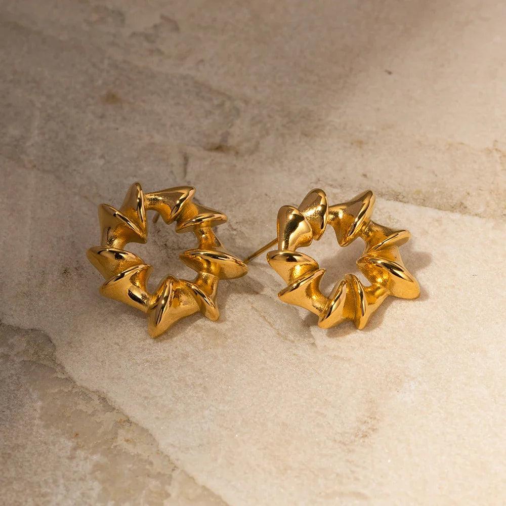 Brinco Espiral Banhado a Ouro 18K - Sundian - Sundian
