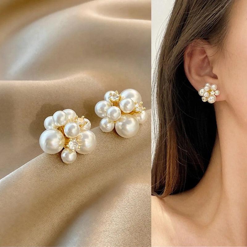 Brinco Flor Com Pérolas - Sundian - Sundian
