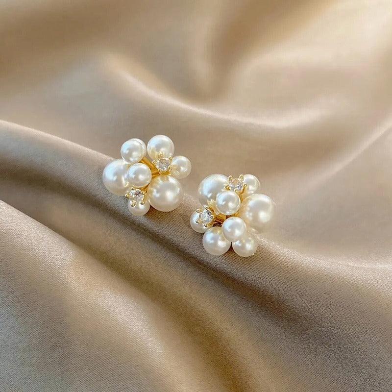 Brinco Flor Com Pérolas - Sundian - Sundian
