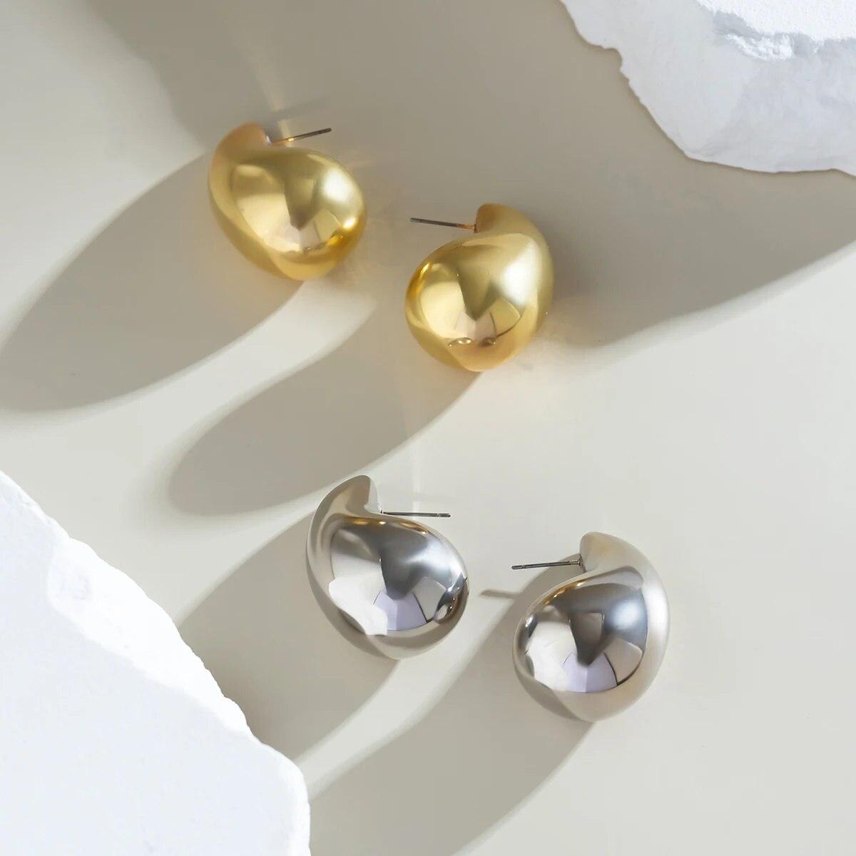 Brinco Gota Grande Banhado a Ouro 18k - Sundian - Sundian