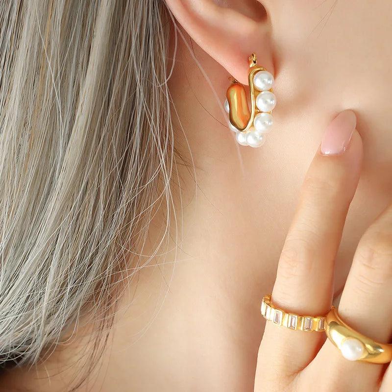 Brinco Pérola Banhado a Ouro 18K - Sundian - Sundian