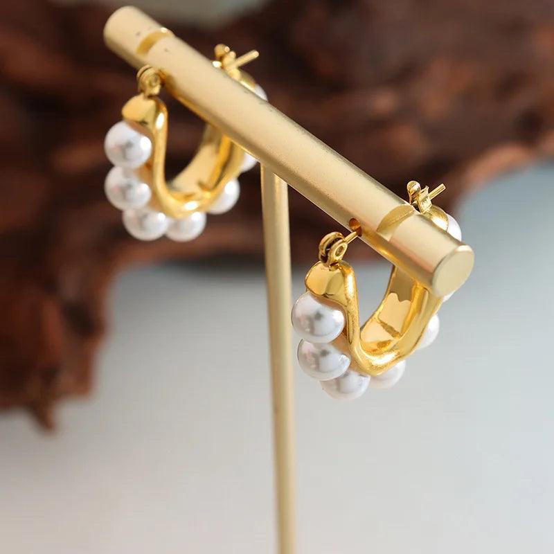 Brinco Pérola Banhado a Ouro 18K - Sundian - Sundian