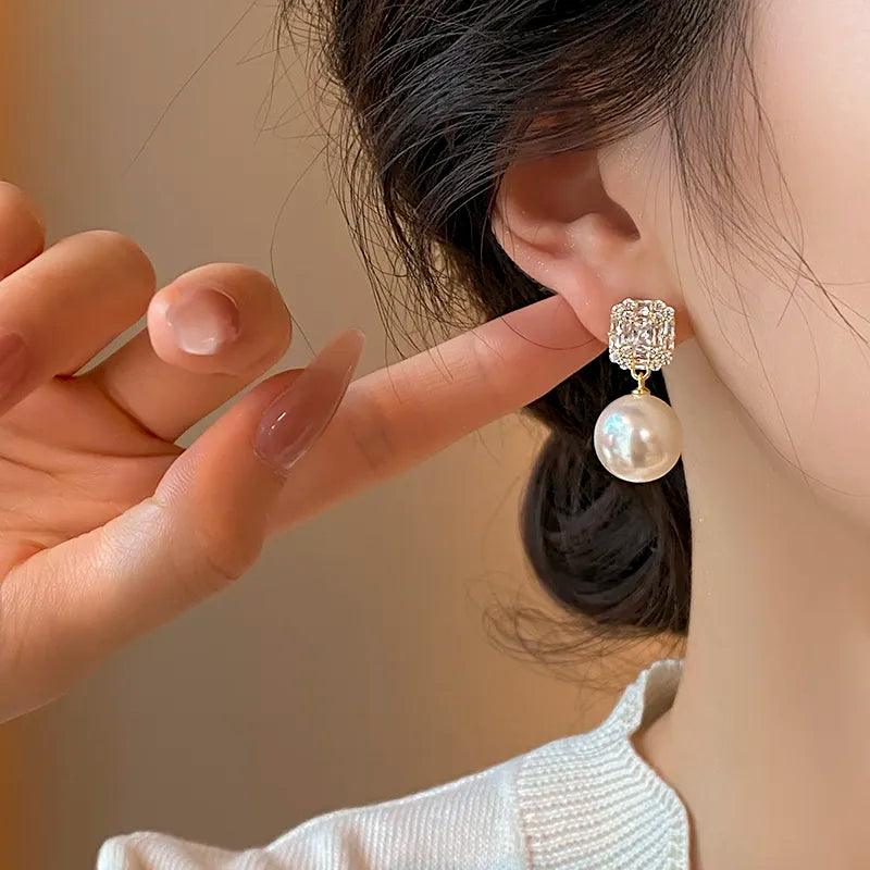 Brinco Pérola com Zircônia - Sundian - Sundian