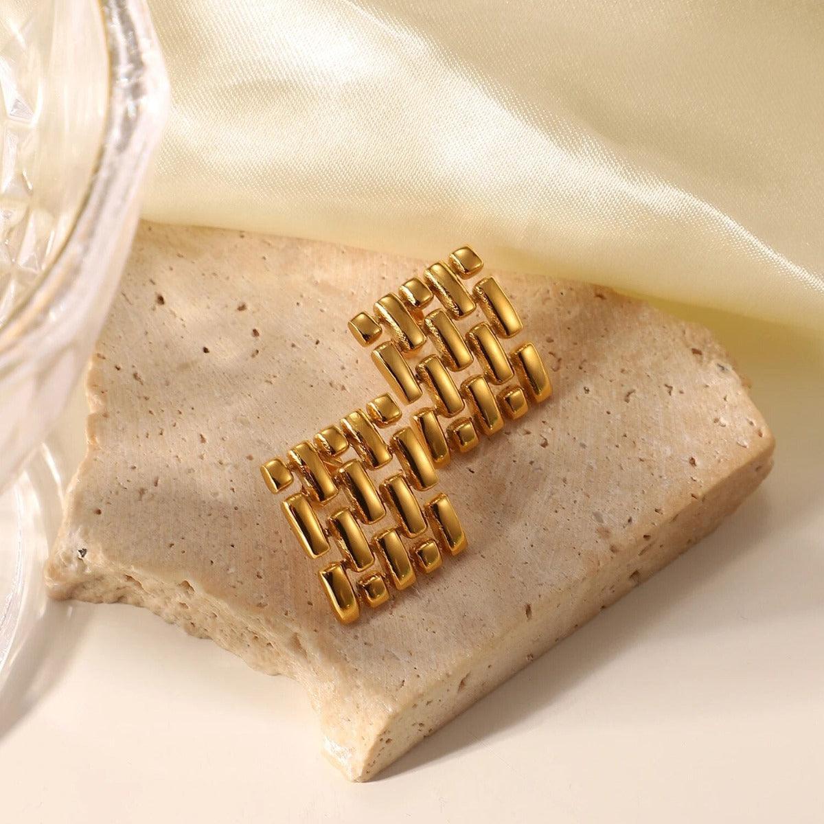 Brinco Quadrado Ouro 18k - Sundian - Sundian