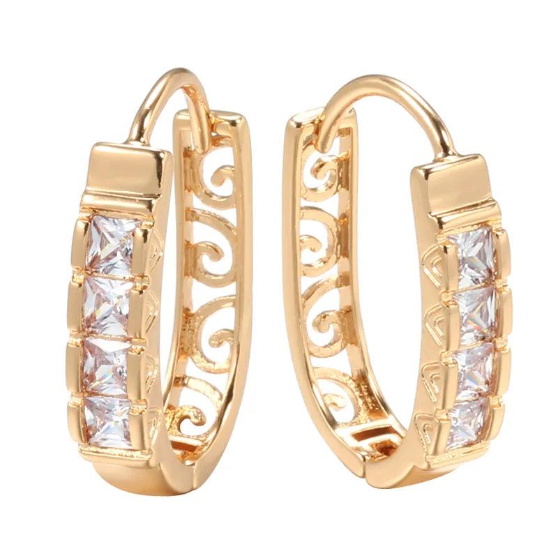 Brinco Rosé Elegante Com Zircônias - Sundian - Sundian