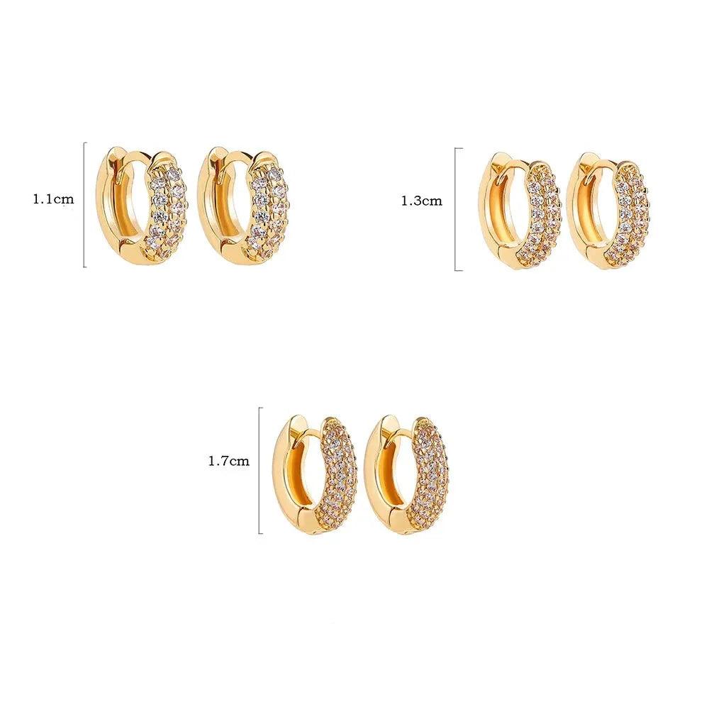 Brinco Trio Cravejado em Zircônias - Sundian - Sundian