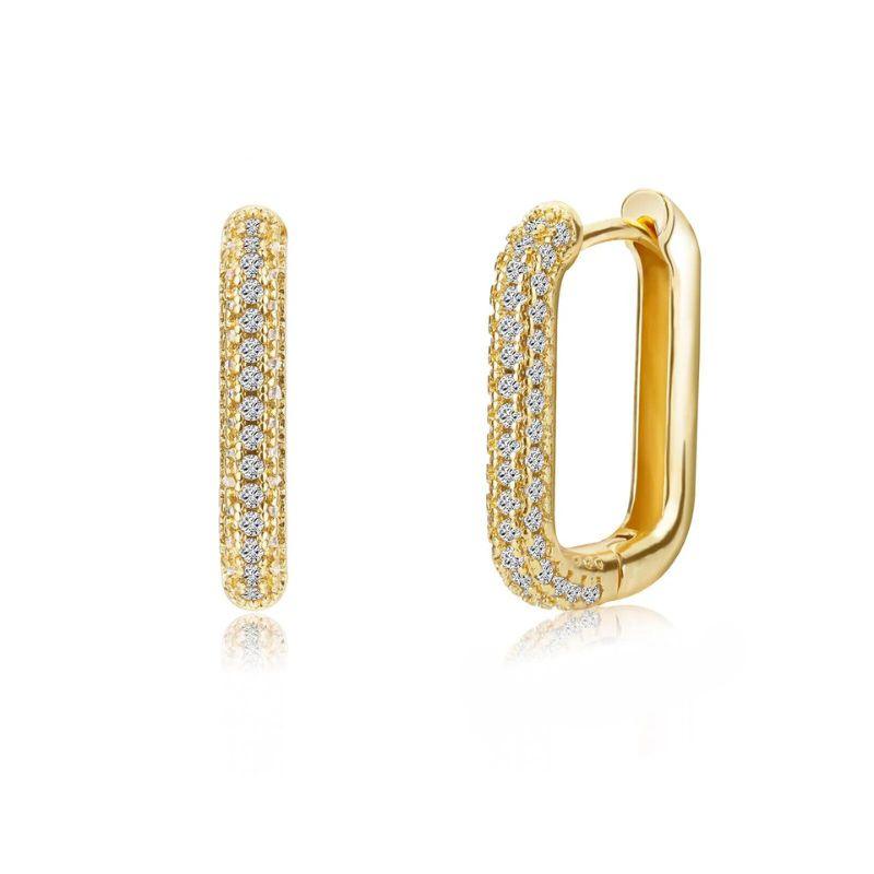 Brinco Argola Com Zircônias Cravejadas - Sundian - Sundian