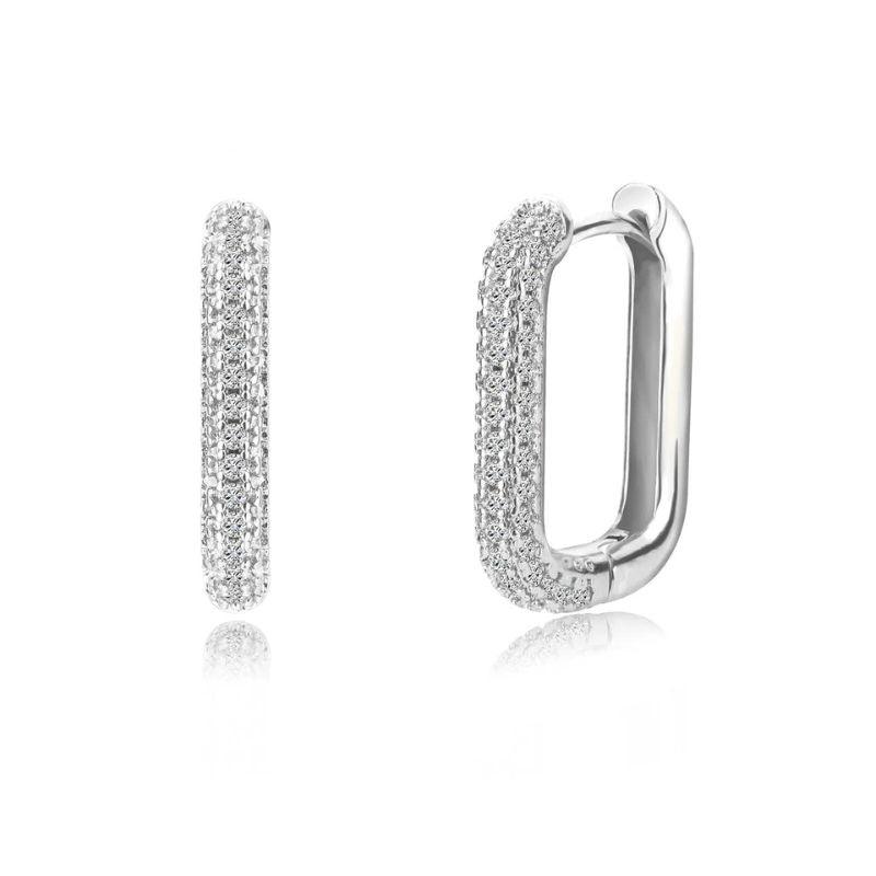 Brinco Argola Com Zircônias Cravejadas - Sundian - Sundian