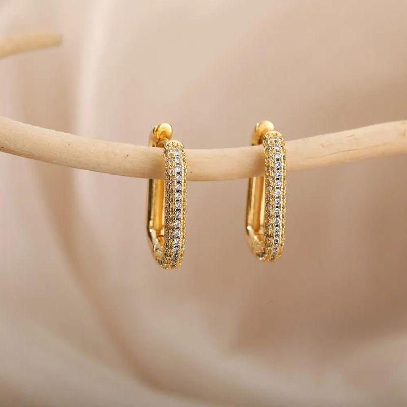 Brinco Argola Com Zircônias Cravejadas - Sundian - Sundian