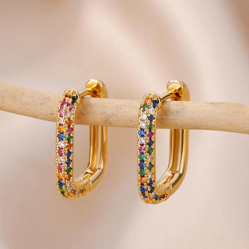 Brinco Argola com Zircônias Multicores - Sundian - Sundian