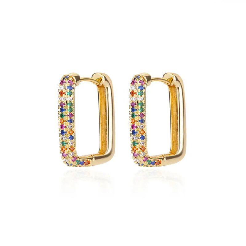 Brinco Argola com Zircônias Multicores - Sundian - Sundian