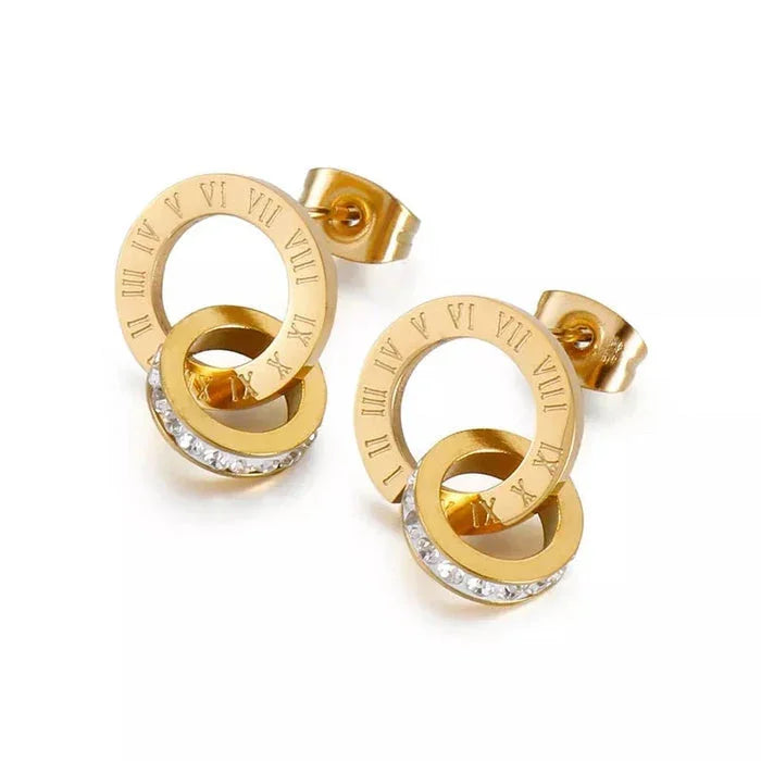 Pendientes Roma bañados en oro de 18k: un look encantador para brillar