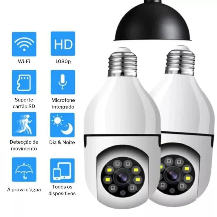 Cámara de seguridad inteligente Full HD con Wi-Fi de 360 grados