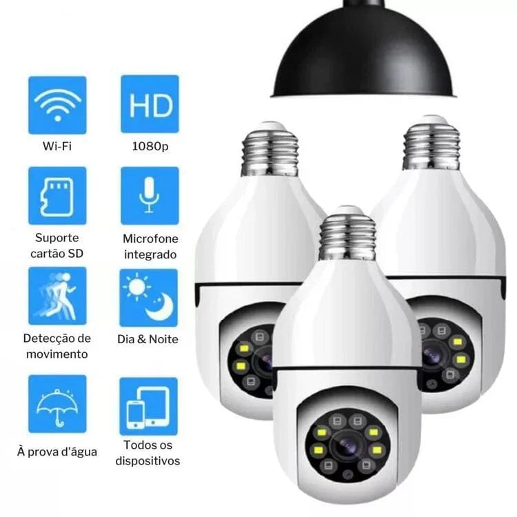Cámara de seguridad inteligente Full HD con Wi-Fi de 360 grados