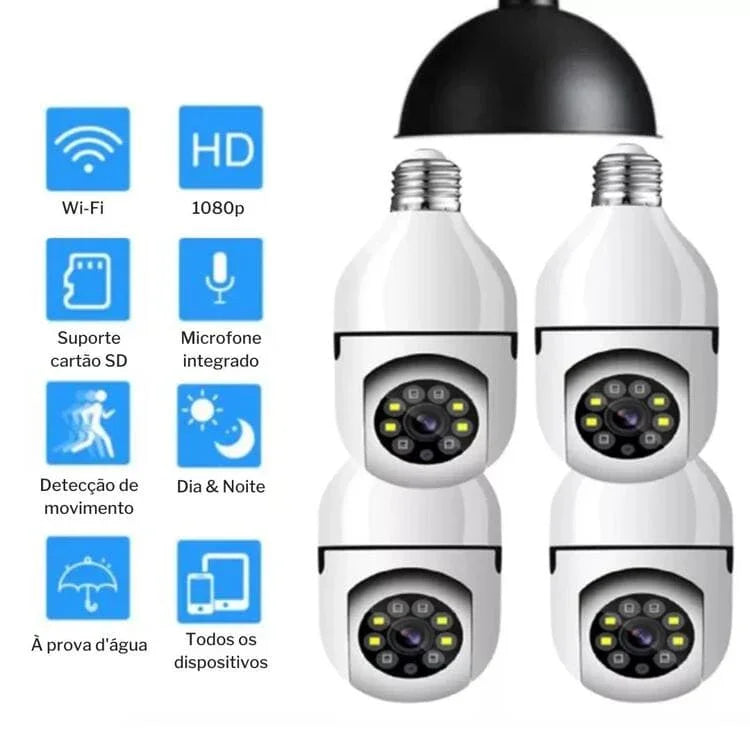 Cámara de seguridad inteligente Full HD con Wi-Fi de 360 grados