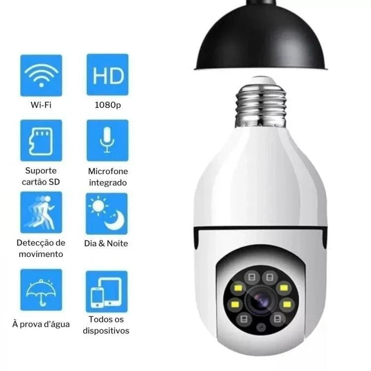 Cámara de seguridad inteligente Full HD con Wi-Fi de 360 grados