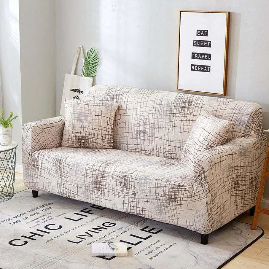 Printed Spandex Sofa Cover - 2 or 3 Seats
