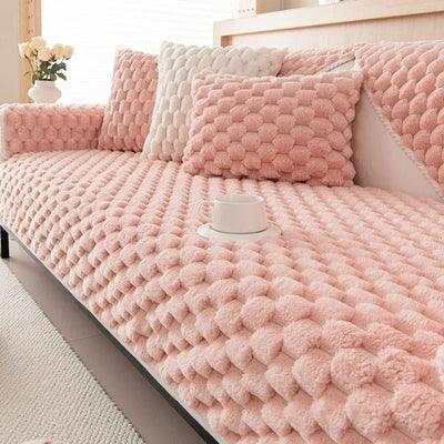 Plush and Non-Slip Winter Sofa Cover