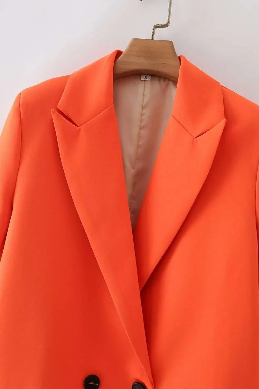 Blazer Alfaiataria Laranja Botão Simples – Versátil, leve e muito estiloso - Sundian