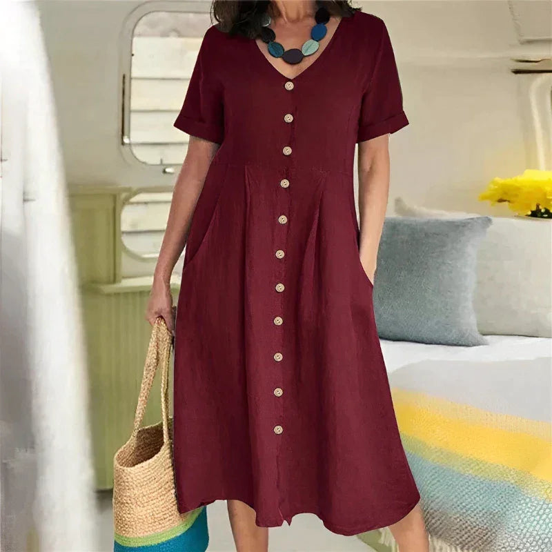 Chemise Vestido Camisa Midi Soltinho – Versátil, leve e muito estiloso