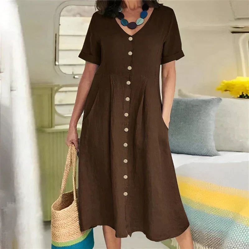 Chemise Vestido Camisa Midi Soltinho – Versátil, leve e muito estiloso