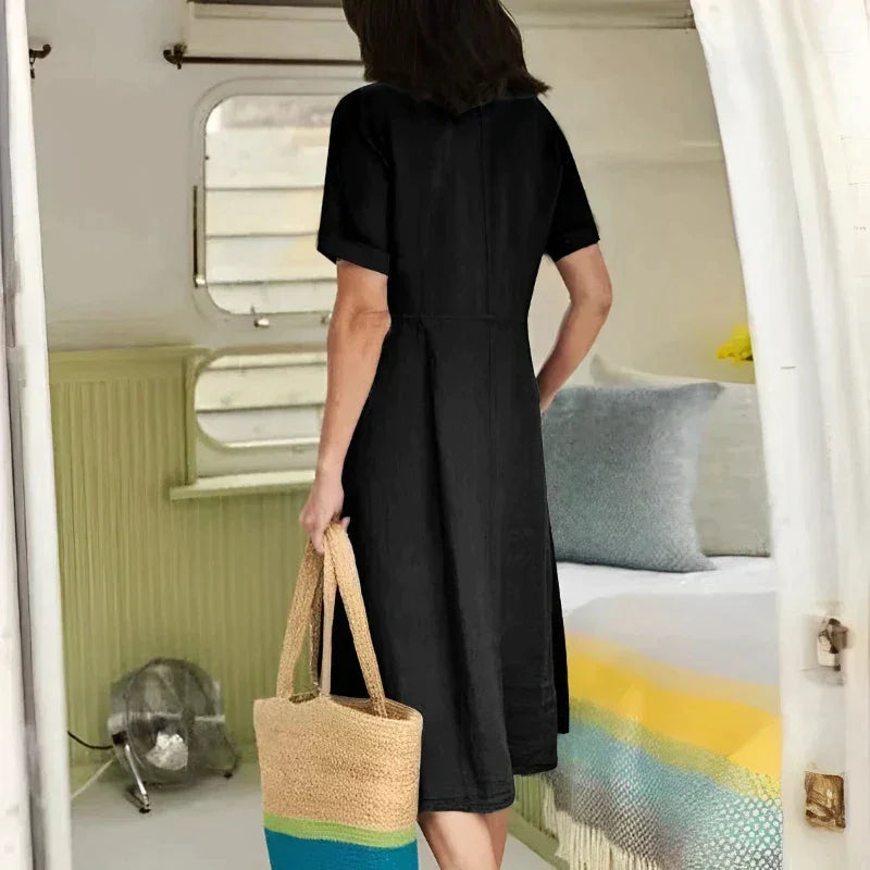 Chemise Vestido Camisa Midi Soltinho – Versátil, leve e muito estiloso