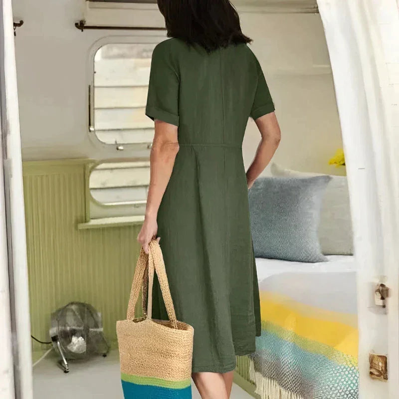 Chemise Vestido Camisa Midi Soltinho – Versátil, leve e muito estiloso