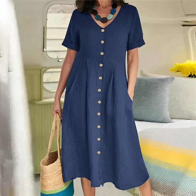 Chemise Vestido Camisa Midi Soltinho – Versátil, leve e muito estiloso
