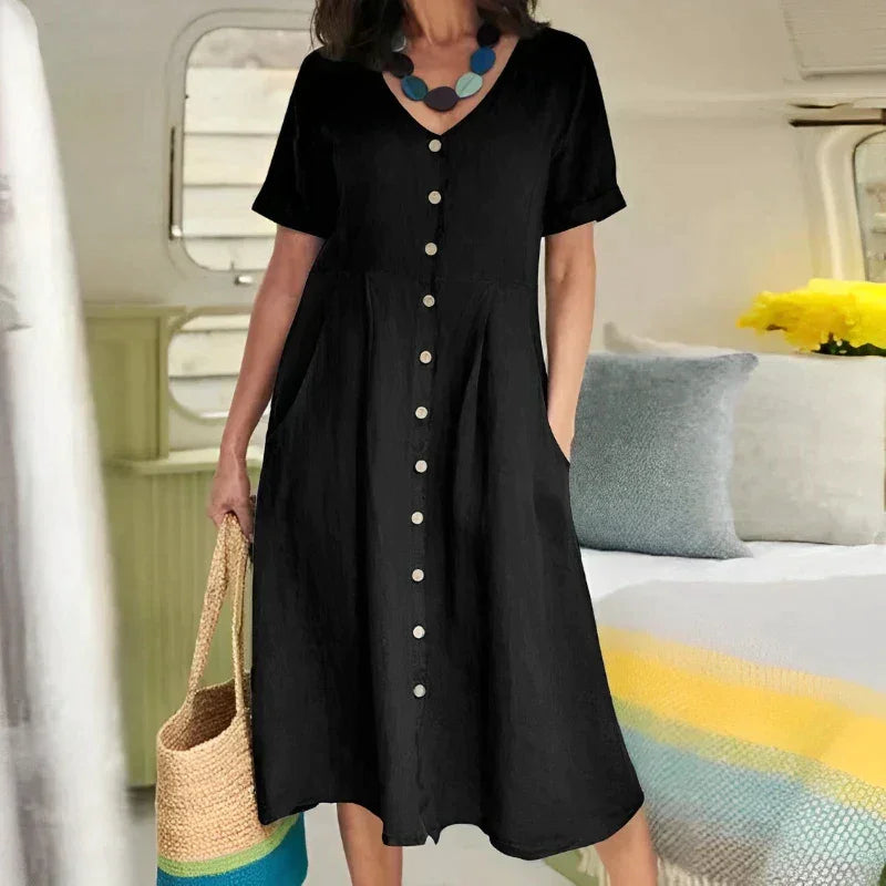 Chemise Vestido Camisa Midi Soltinho – Versátil, leve e muito estiloso