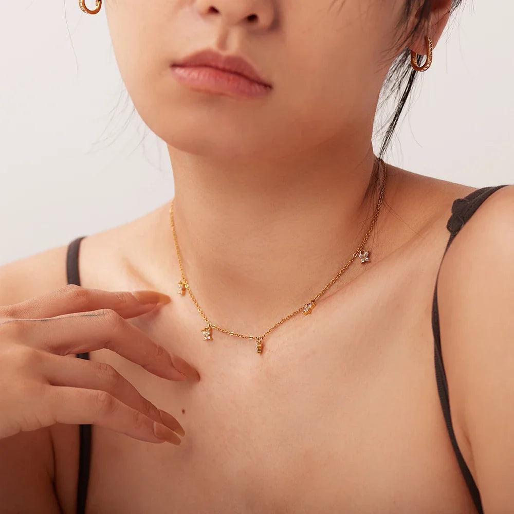 Colar Borboleta Banhado a Ouro 18K - Sundian - Sundian