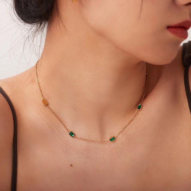 Colar com Esmeralda Banhado a Ouro 18k - Sundian - Sundian