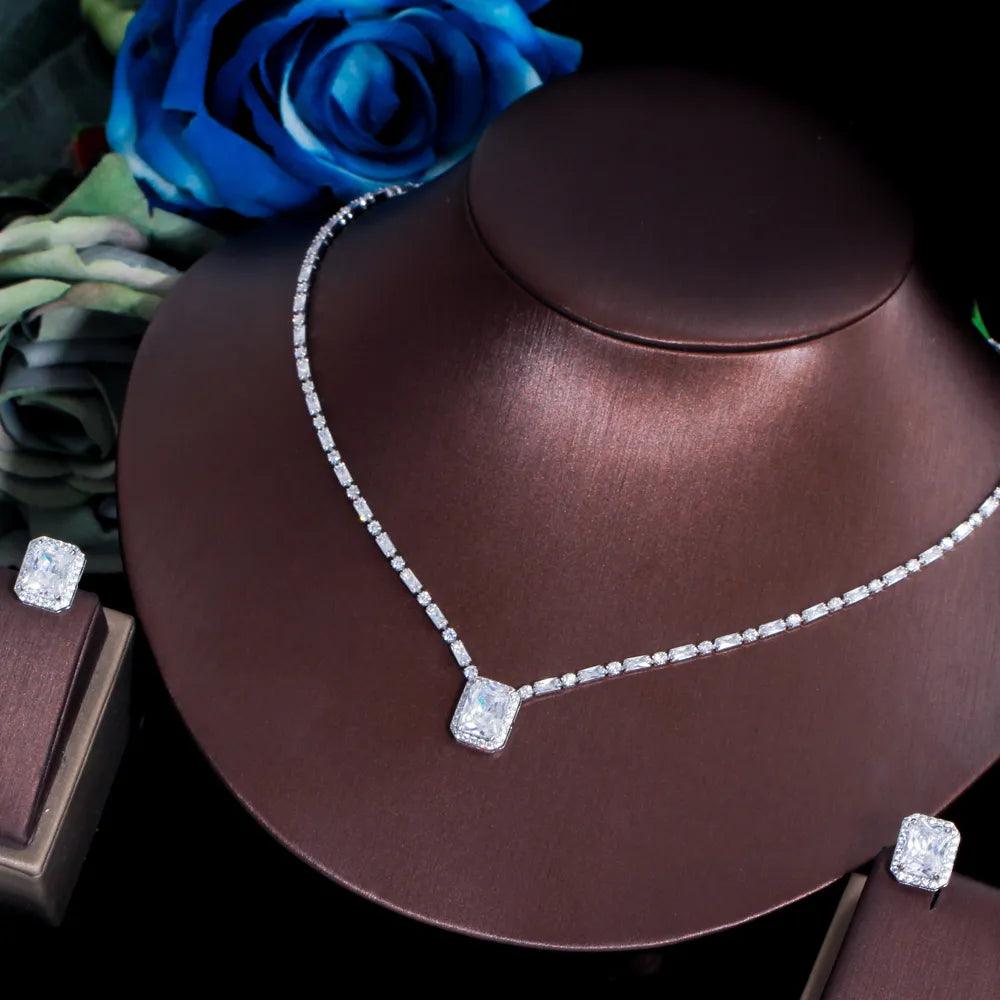 Conjunto de Colar e Brinco Com Zircônias - Sundian - Sundian