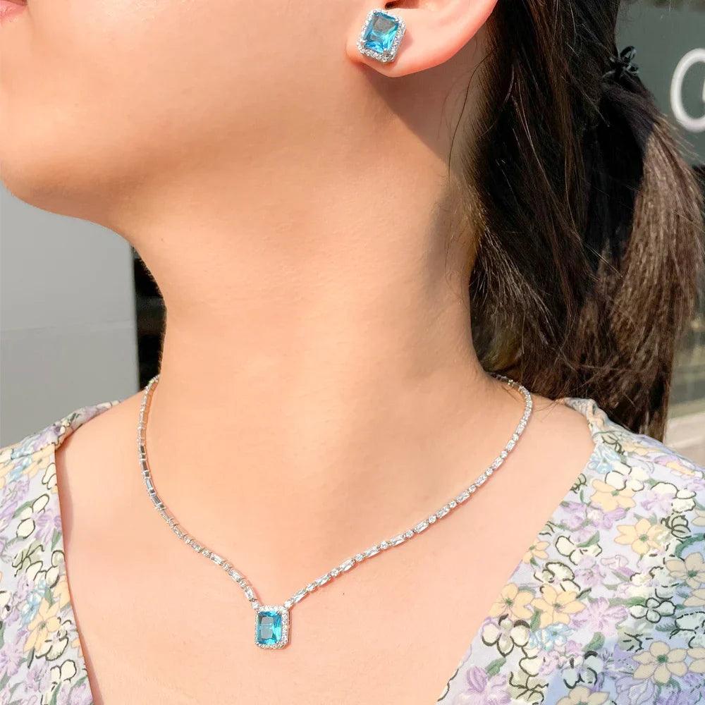 Conjunto de Colar e Brinco Com Zircônias - Sundian - Sundian