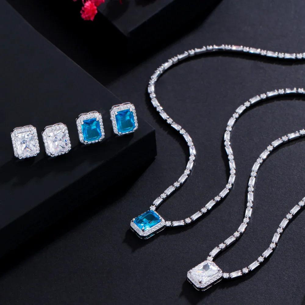 Conjunto de Colar e Brinco Com Zircônias - Sundian - Sundian