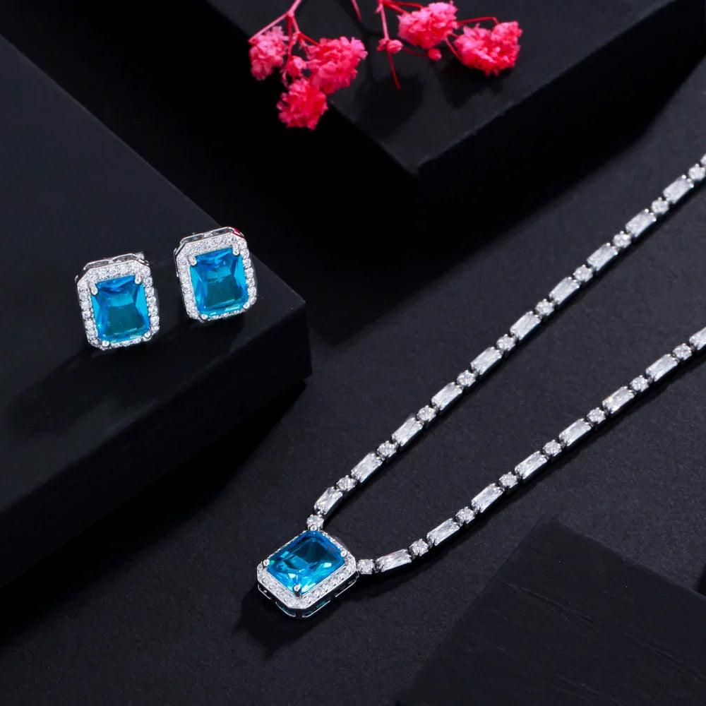 Conjunto de Colar e Brinco Com Zircônias - Sundian - Sundian