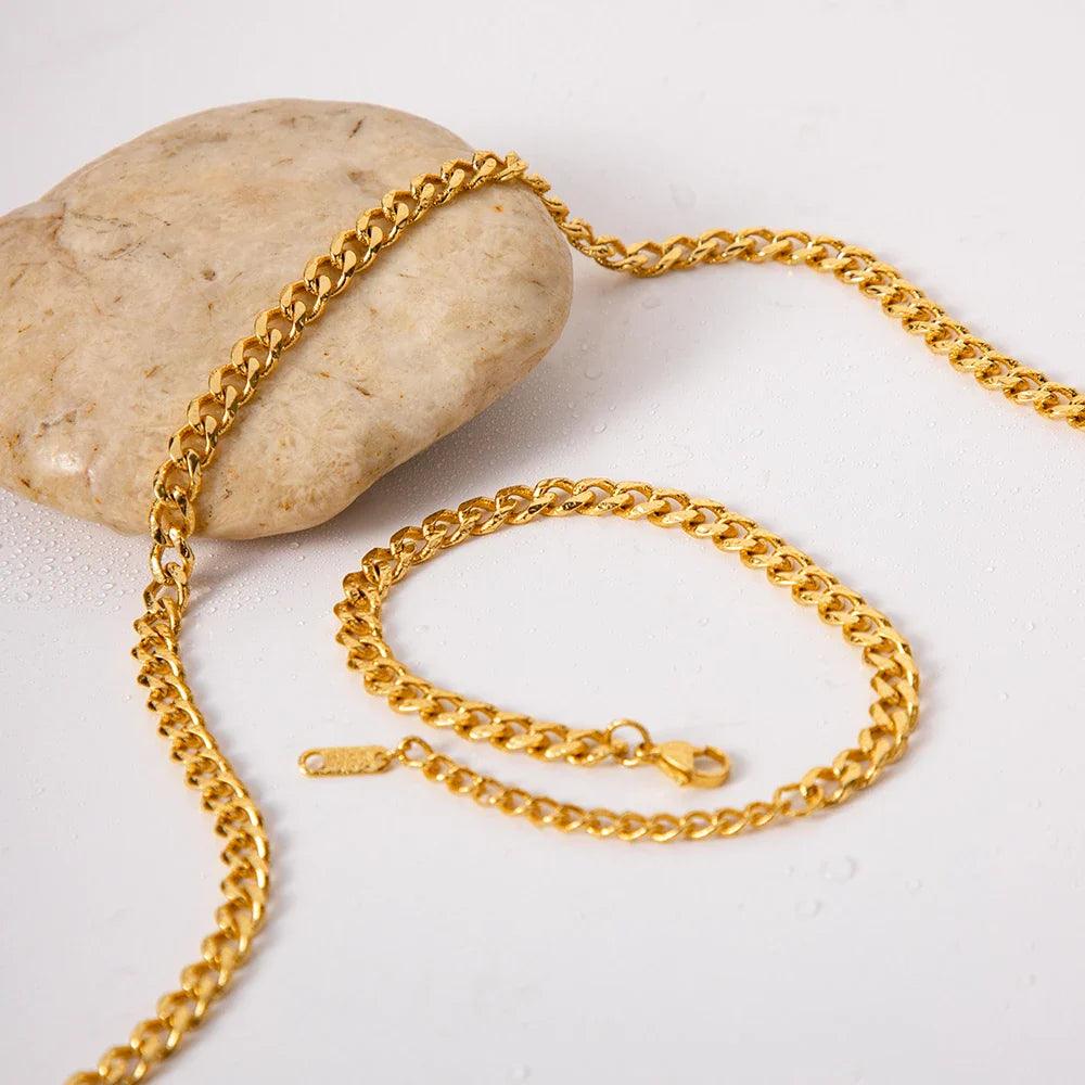 Conjunto de Colar e Pulseira de Elos - Sundian - Sundian