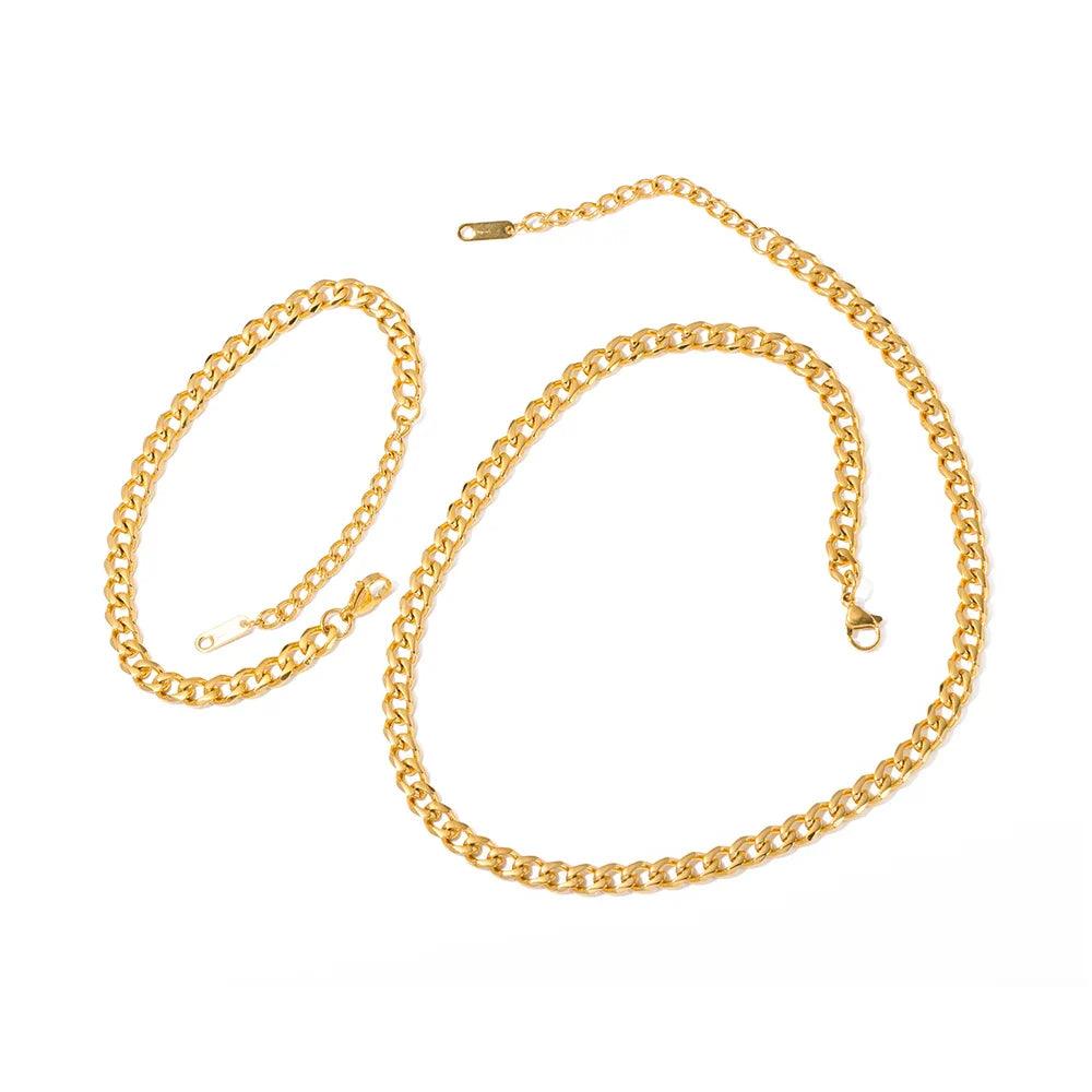 Conjunto de Colar e Pulseira de Elos - Sundian - Sundian