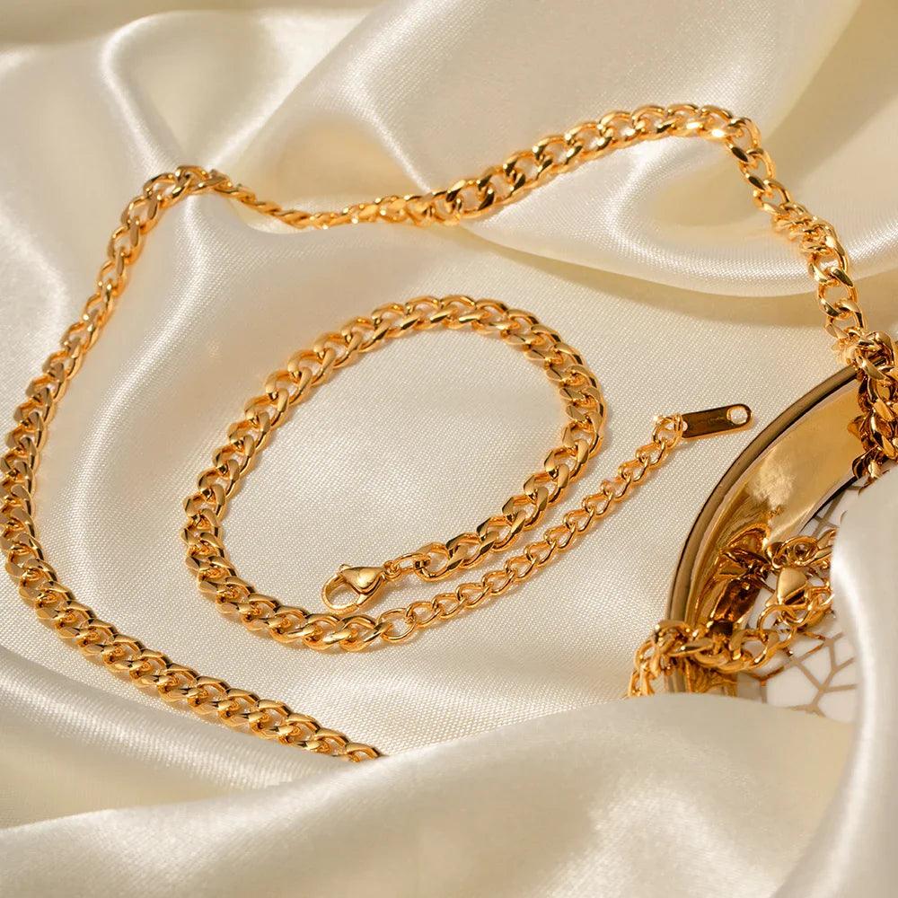 Conjunto de Colar e Pulseira de Elos - Sundian - Sundian
