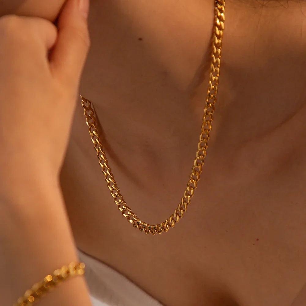 Conjunto de Colar e Pulseira de Elos - Sundian - Sundian