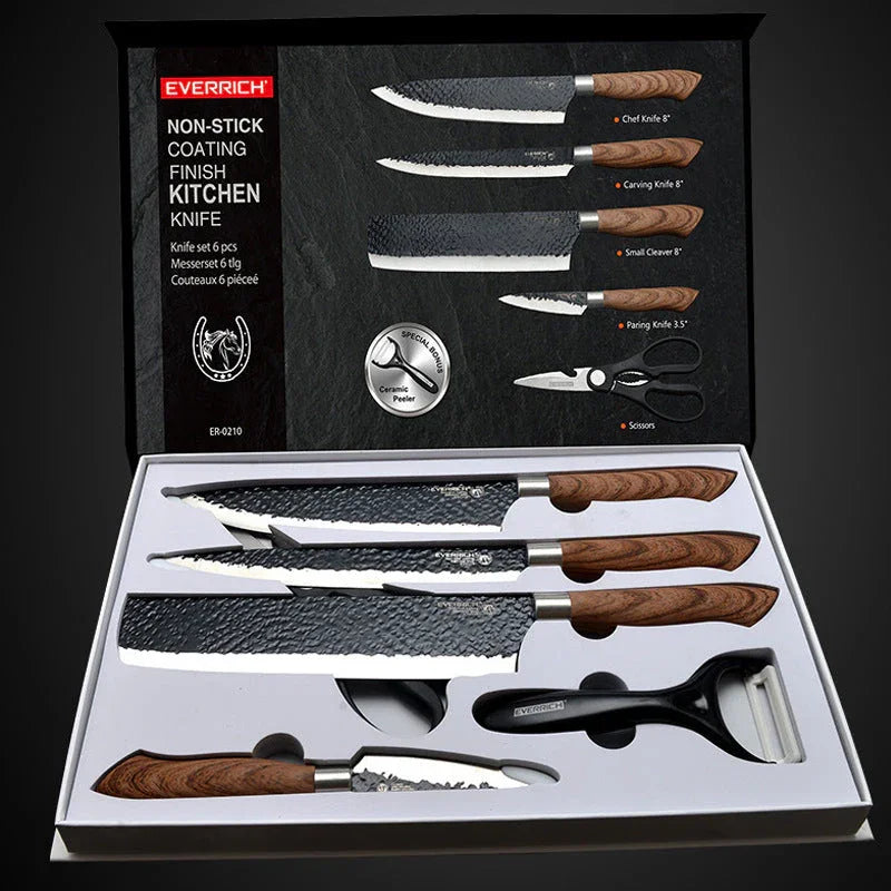 6-Piece Forged Carbon Steel Knife Set
