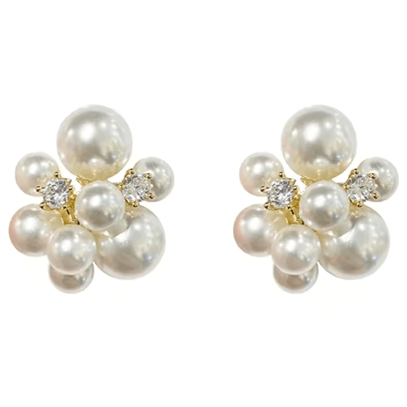 Brinco Flor Com Pérolas - Sundian - Sundian