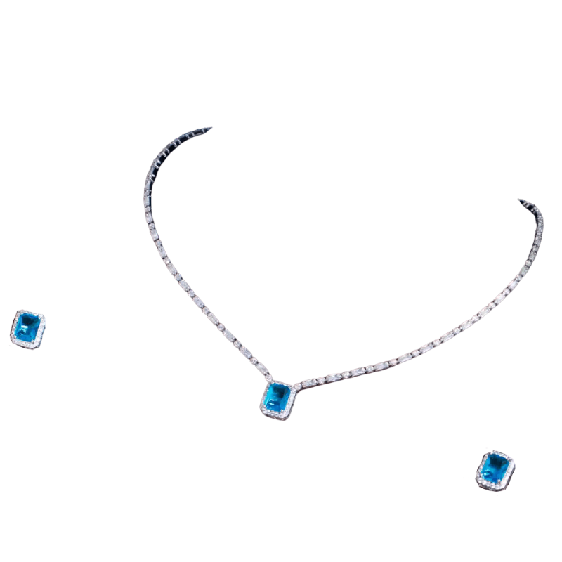 Conjunto de Colar e Brinco Com Zircônias - Sundian - Sundian