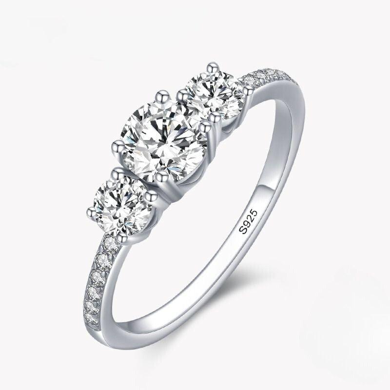 Anel de Noivado Diamante em Prata 925 - Sundian