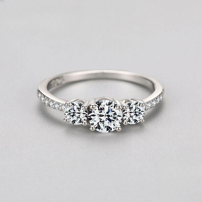 Anel de Noivado Diamante em Prata 925 - Sundian